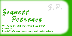 zsanett petreasz business card